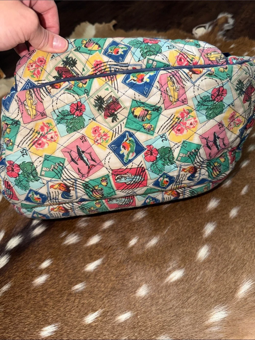 Vera Bradley Post Stamp Quilted Backpack